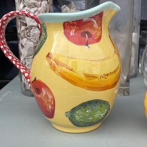 Droll Designs Pitcher - Yellow Fruit